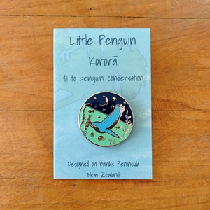Products: Kororā Enamel Pin