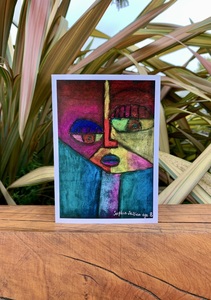 Products: Abstract self-portrait Greetings card