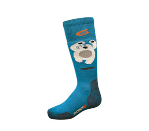 skiing: Point6 Merino Kids Polar Bear Medium OTC Ski/Snowboard Socks