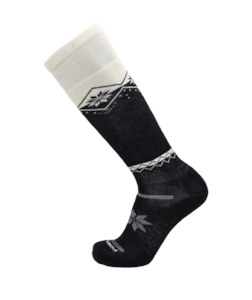 Point6 Snowflake Block Medium OTC Ski Socks