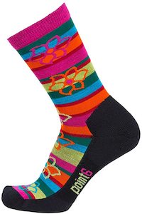 3 4 Crew: Point6 Merino Bolivian Stripe Extra Light 3/4 Crew Socks