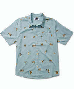 Shirts: Salty Crew Oasis SS Woven Shirt - Aqua
