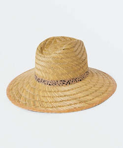 Womens Hats Beanies: Volcom Throw Shade Straw Hat - Natural