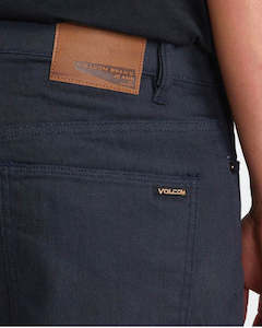Mens Jeans: Volcom Solver Modern Fit Denim Jeans - Indigo Wash