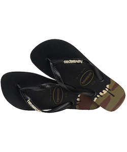 Mens Jandals: Havaianas Top Ink Jandal - Sand Grey