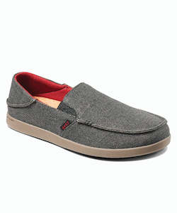Mens Jandals: Reef Cushion Matey Mens Shoe - Black / Red / Grey