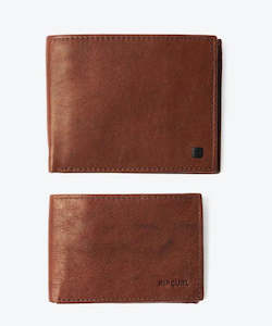 Mens Wallets: Rip Curl K-Roo RFID 2 In 1 Leather Wallet - Brown