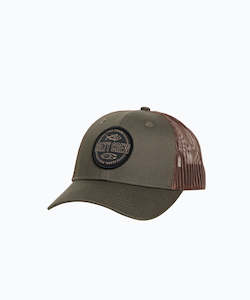Mens Hats Beanies: Salty Crew Outline Retro Trucker Cap - Moss