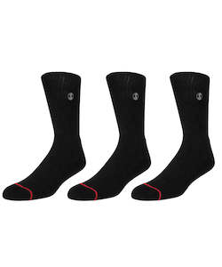 Salty Crew Line Up 3pk Socks - Black