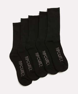 Mens Socks: Rip Curl School Crew Sock - 5 Pack