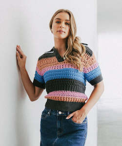 Womens Knitwear Jumpers: Foxwood Gazelle Stripe Knit Tee