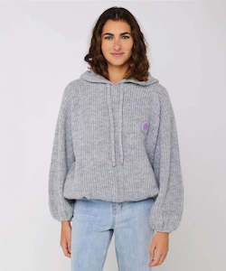 Womens Knitwear Jumpers: Sisstrevolution Hope Sweater - Grey Heather