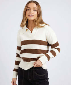Foxwood Imogen Knit - Choc & White Stripe