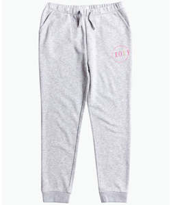 Girls Pants: Roxy Happiness Forever Girls Track Pant - Heritage Heather