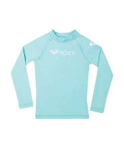 Girls Swimwear: Roxy Girls Heater Rashguard - Blue