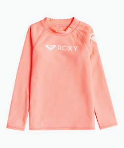 Girls Swimwear: Roxy Heater Long Sleeve UPF 50 Rash Vest 2-7 - Desert Flower