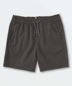Volcom Boys Youth Frickin Elastic 15" Short - Charcoal Heather
