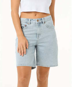 Rip Curl: Rip Curl Aggie Relaxed Denim Short - Vintage Blue
