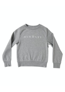 Hurley Girls Smiley Crew - Dark Grey Heather