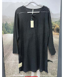Sale: Sea Level Eyelet Cover Up - Black