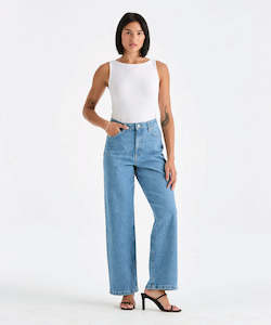 Riders Hi Wide Jeans - Worn In Blue