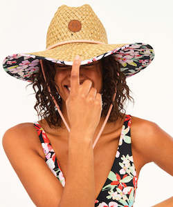 Womens Hats Beanies: Roxy Womens Pina To My Colada Printed - Anthracite New Life