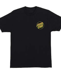 Mens T Shirts Polos: Santa Cruz Kendall Wolf Dot Short Sleeve Tee, Short Sleeve Box Fit Tee - Off Black