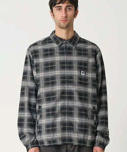 Mens Coats Vests Jackets: XLARGE Blended Check Zip Jacket - Black