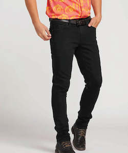 Volcom Skinny 2x4 Tapered Jeans - Black/Black