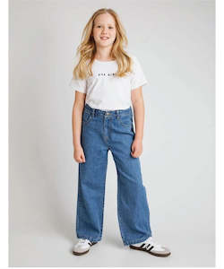 Girls: Eve Girl Carmen Wide Leg Jeans - Denim