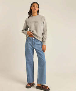 Rhythm Flagship Boyfriend Fleece Crew - Grey Heather
