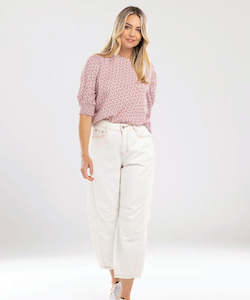 Mi Moso Barrel Jean Ivory