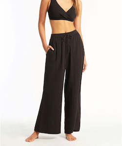 Womens Pants: Sea Level Sunset Beach Pant - Black