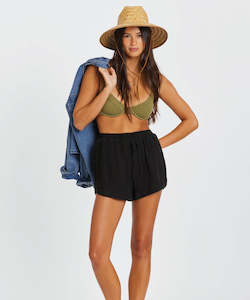 Sisstrevolution Surf Goddess Woven Shorts - Black
