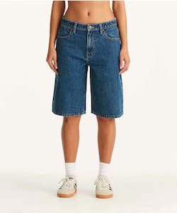 Womens Shorts: Wrangler Low Stevie Jort - Speed Blue