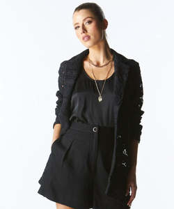 Fate + Becker Worth It Lace Blazer - Black