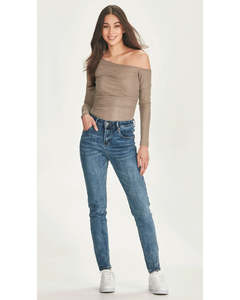 Junkfood Kailey Straight Leg Jean - Dark Blue