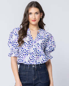 Womens Tops Shirts Blouses: Leila + Luca Honey Blouse - Parma Violet