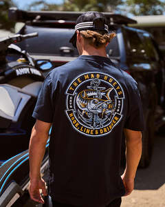 The Mad Hueys Hooked Cuda SS Tee - Navy
