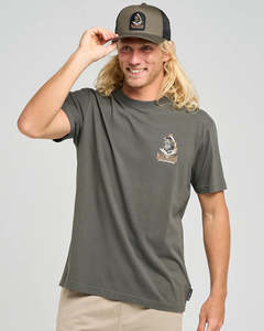The Mad Hueys Captain Ship Faced SS Tee - Charcoal