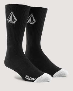 Mens Accessories: Volcom Full Stone Sock 9-12 3Pk - Black