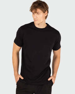 Mens T Shirts Polos: Unit Mens Tees - Essential - Black