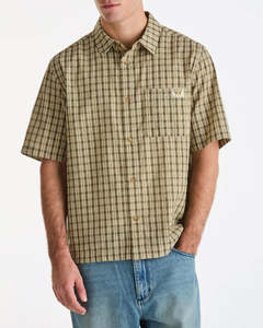 Mens Shirts: Wrangler Boxcar Shirt - Forest Check