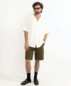 Mens Shirts: Rhythm Oasis SS Shirt - White