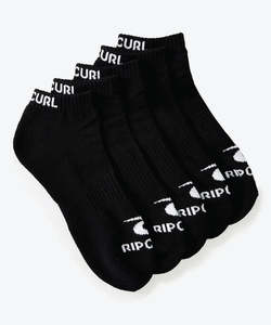 Mens Socks: Rip Curl Brand Ankle Sock 5-Pk - Black