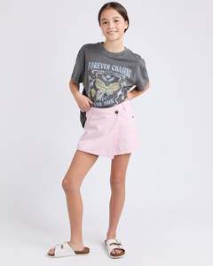 Youth 1: Eve Girl Chloe Stripe Skort - Pink