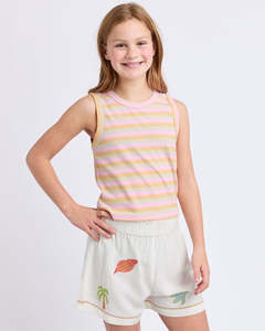 Eve Girl Callie Rib Tank - Pink