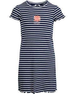 Eve Girl Issy Rib Tee Dress - Navy