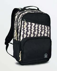 School Bags: Volcom Hardbound BackPack - Black/White
