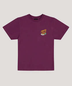 Santa Cruz Space Dot Rocket Short Sleeve Tee - Maroon